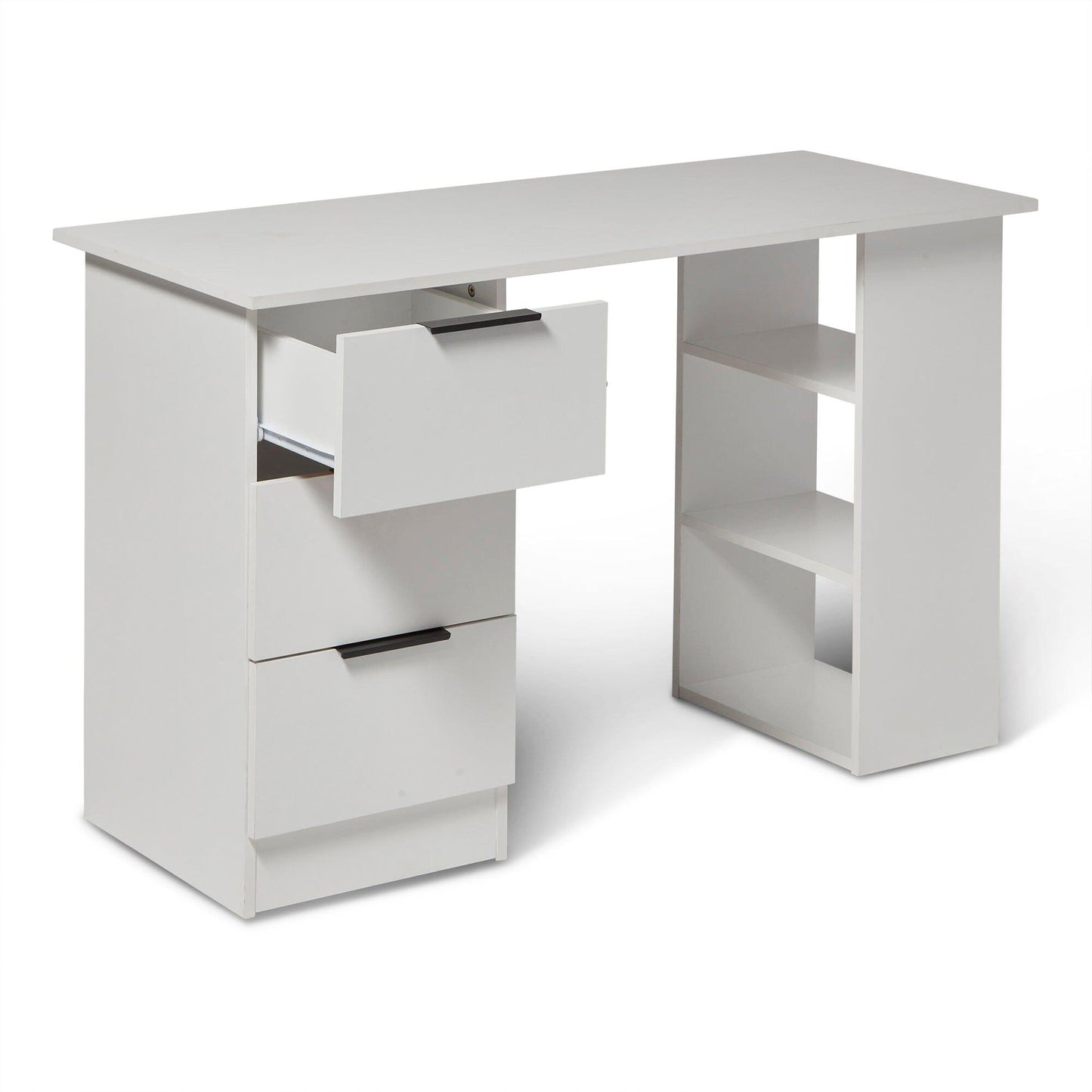 Essie White Desk With 3 Drawers by Laura James