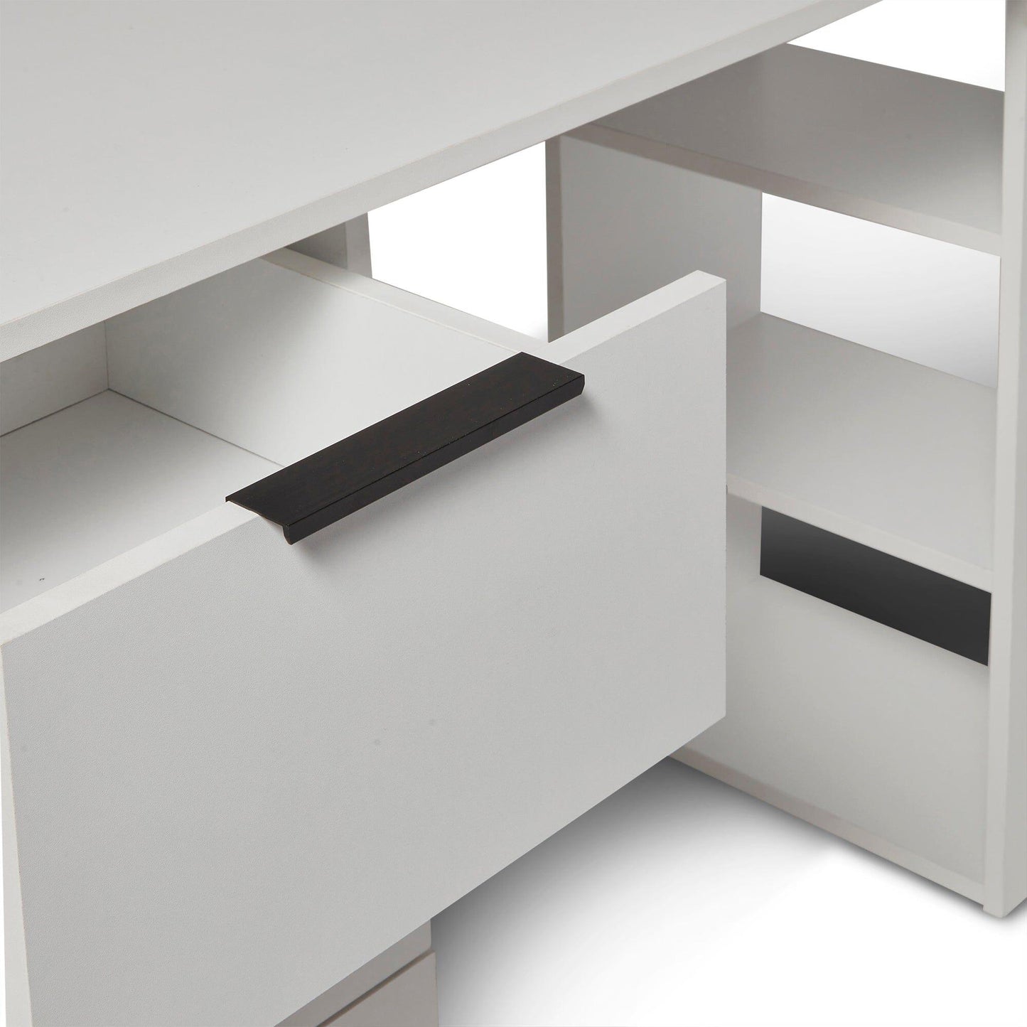 Essie White Desk With 3 Drawers by Laura James