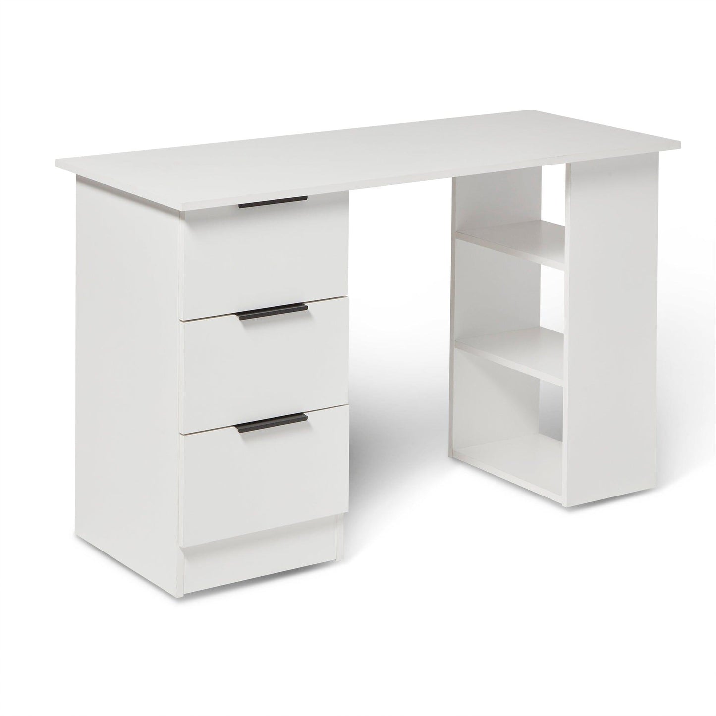 Essie White Desk With 3 Drawers by Laura James