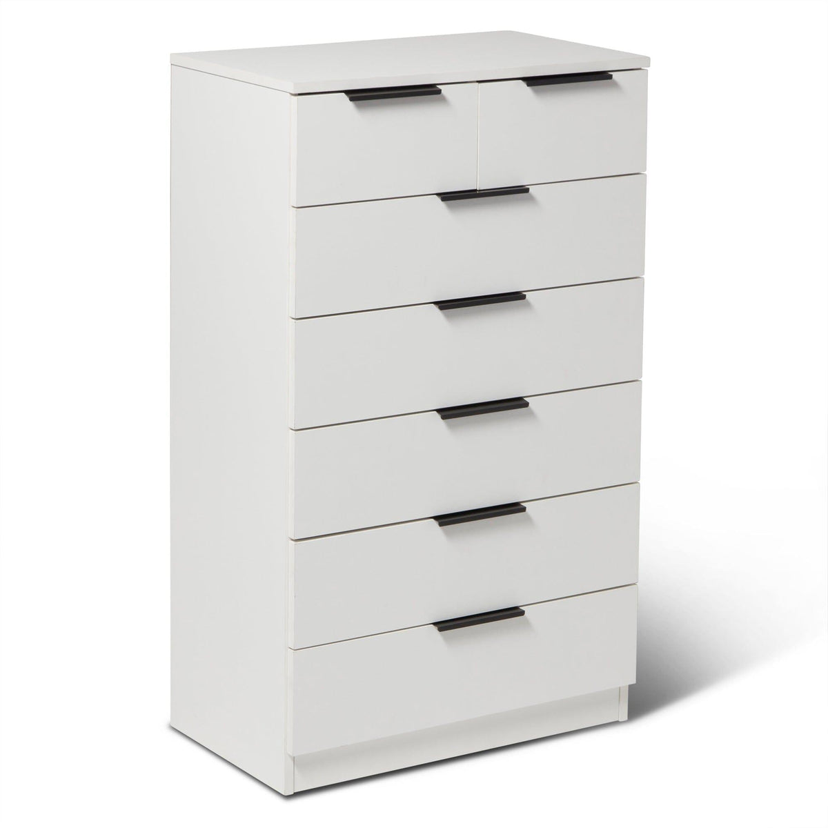 Essie 4 Piece Bedroom Set - 2 over 5 Chest of Drawers - Pure White