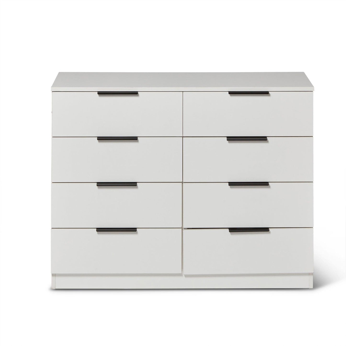 Essie 4 Piece Bedroom Set - 8 Chest of Drawers - Pure White
