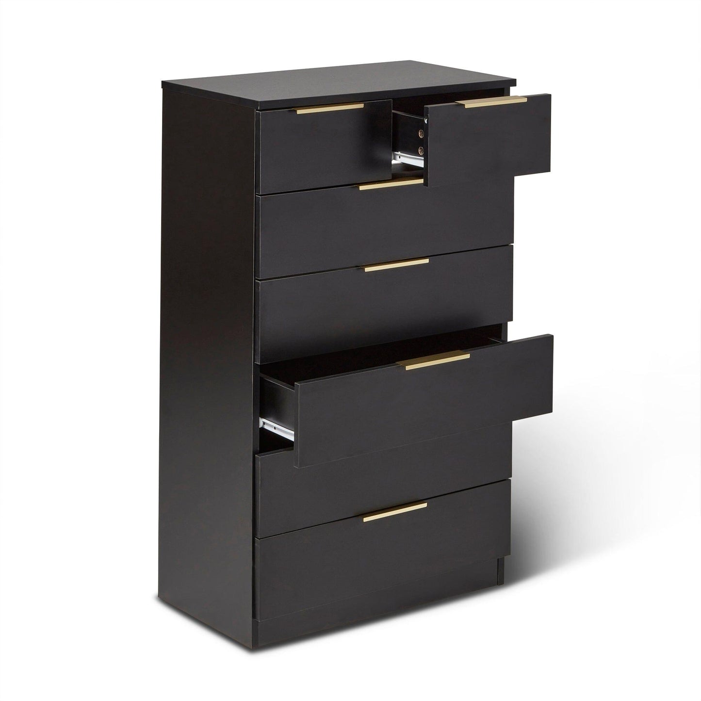 Essie Tall Black Chest of Drawers - Laura James