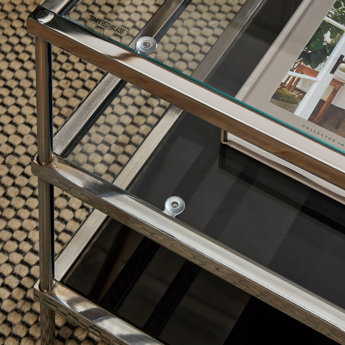 Evelyn coffee table - chrome - Laura James