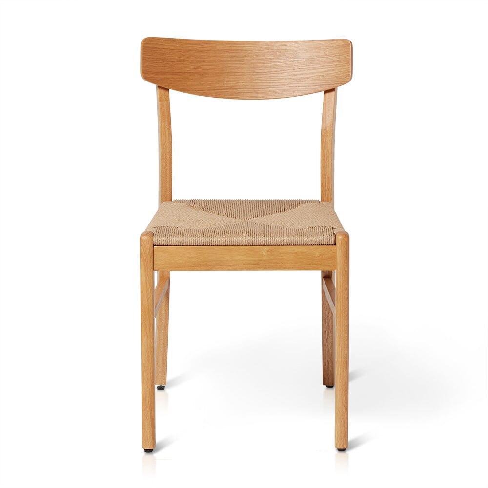 Wooden Woven Chairs Set of 2 - Pale Oak - Laura James