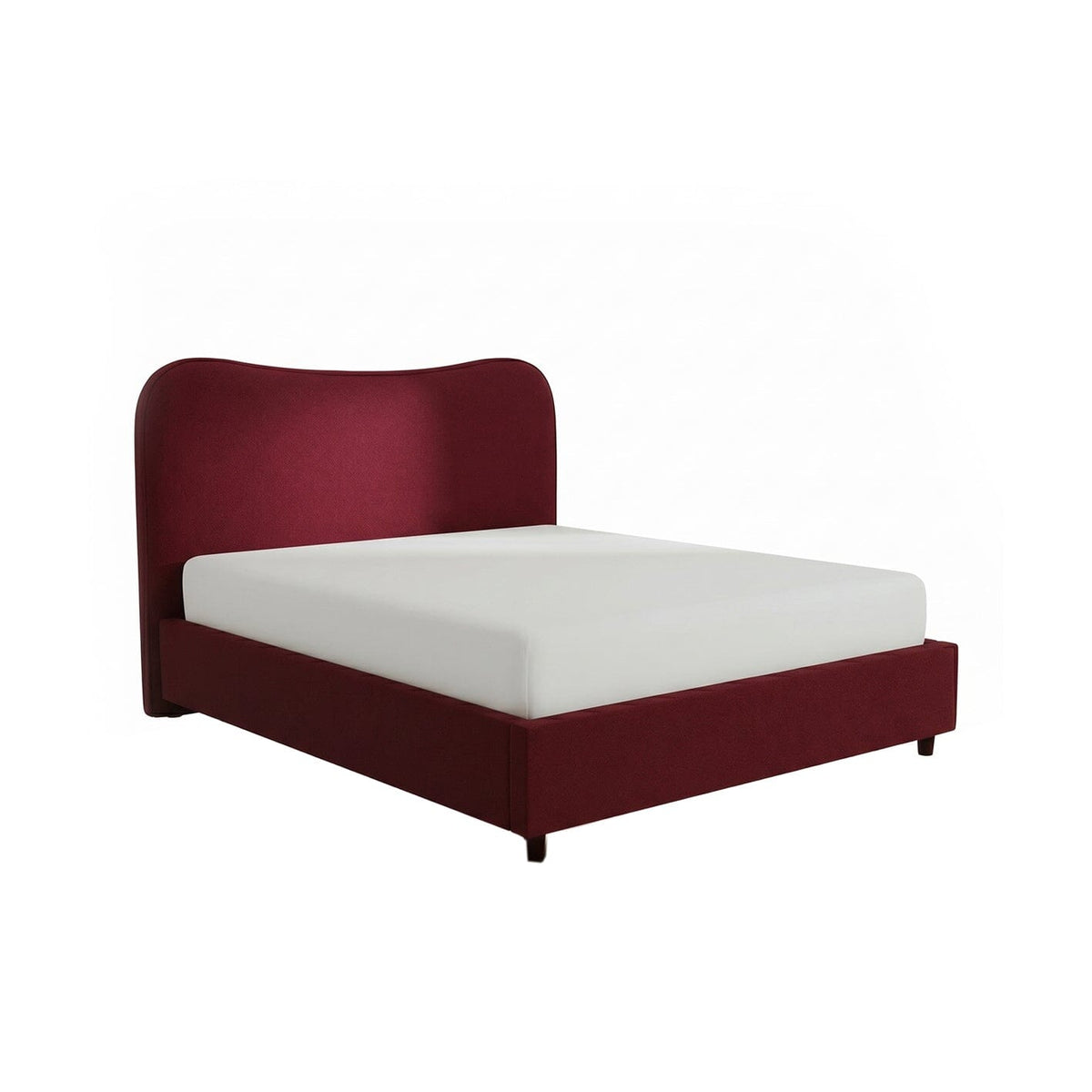 Finola King Ottoman Bed - Burgundy Red - Laura James