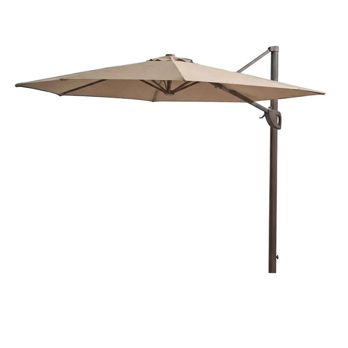 Fira Cappuccino LED Cantilever Parasol - 2.5m Square