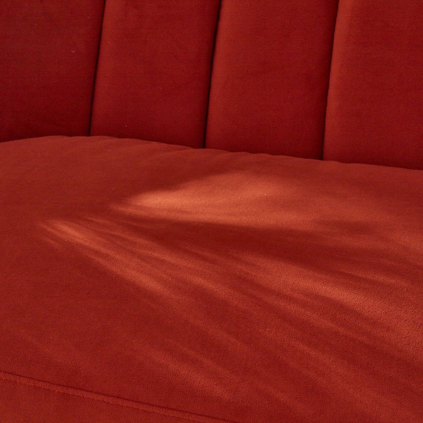 Florence Burnt Orange 4 Seater Sofa with Dark Oak Legs