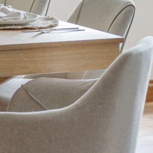 Outlet - Freya Sand Armchairs - Set of 2 - Pale Oak Legs