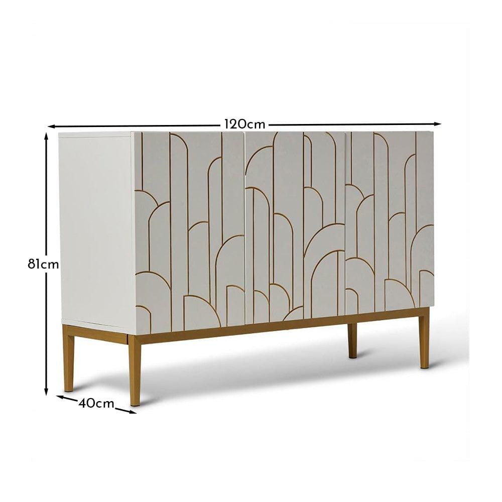Gatsby 3 Door Sideboard – Snow White - Laura James