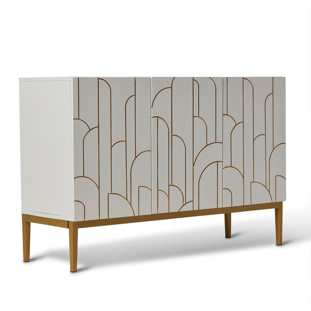 Gatsby 3 Door Sideboard – Snow White - Laura James