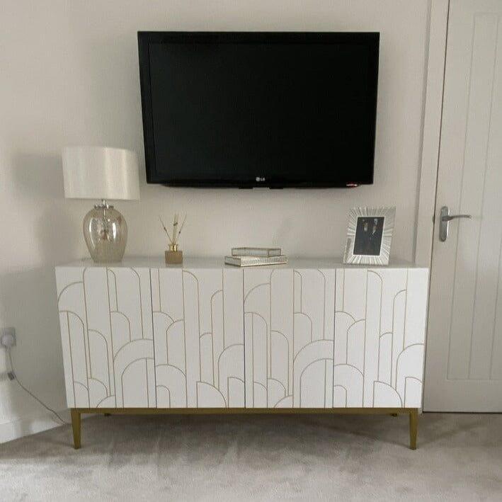 Gatsby Large 4 Door Sideboard – Snow White - Laura James