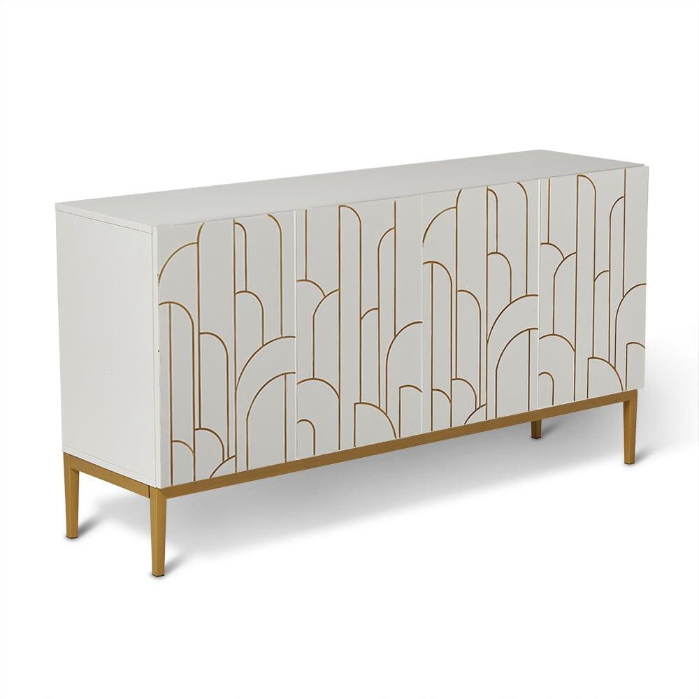 Gatsby 4 Door Sideboard – Snow White - Laura James