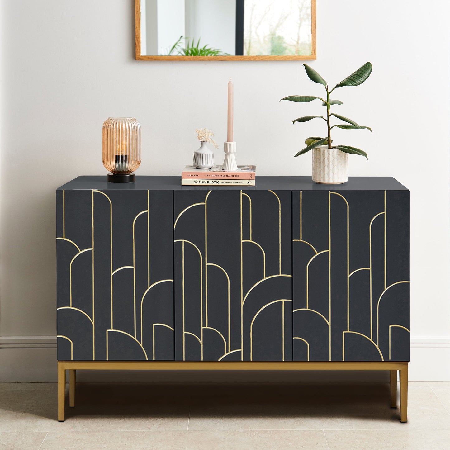 Gatsby 3 Door Sideboard – Smoke Grey - Laura James