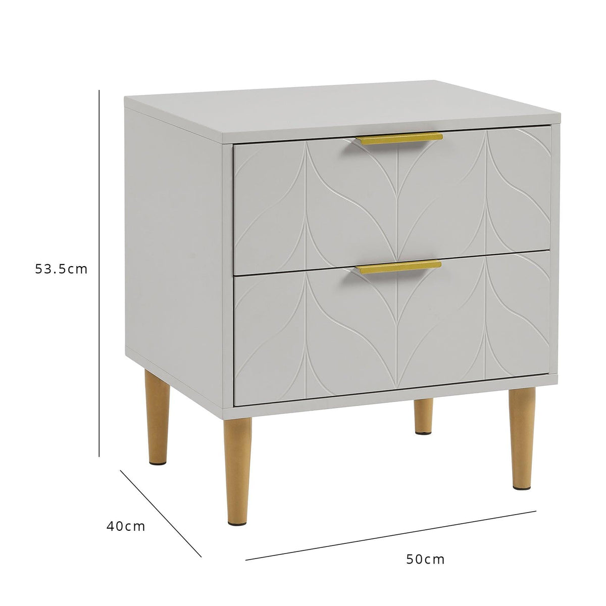 Gloria Wardrobe & Drawers Set - 4 Over 4 Chest of Drawers - Grey