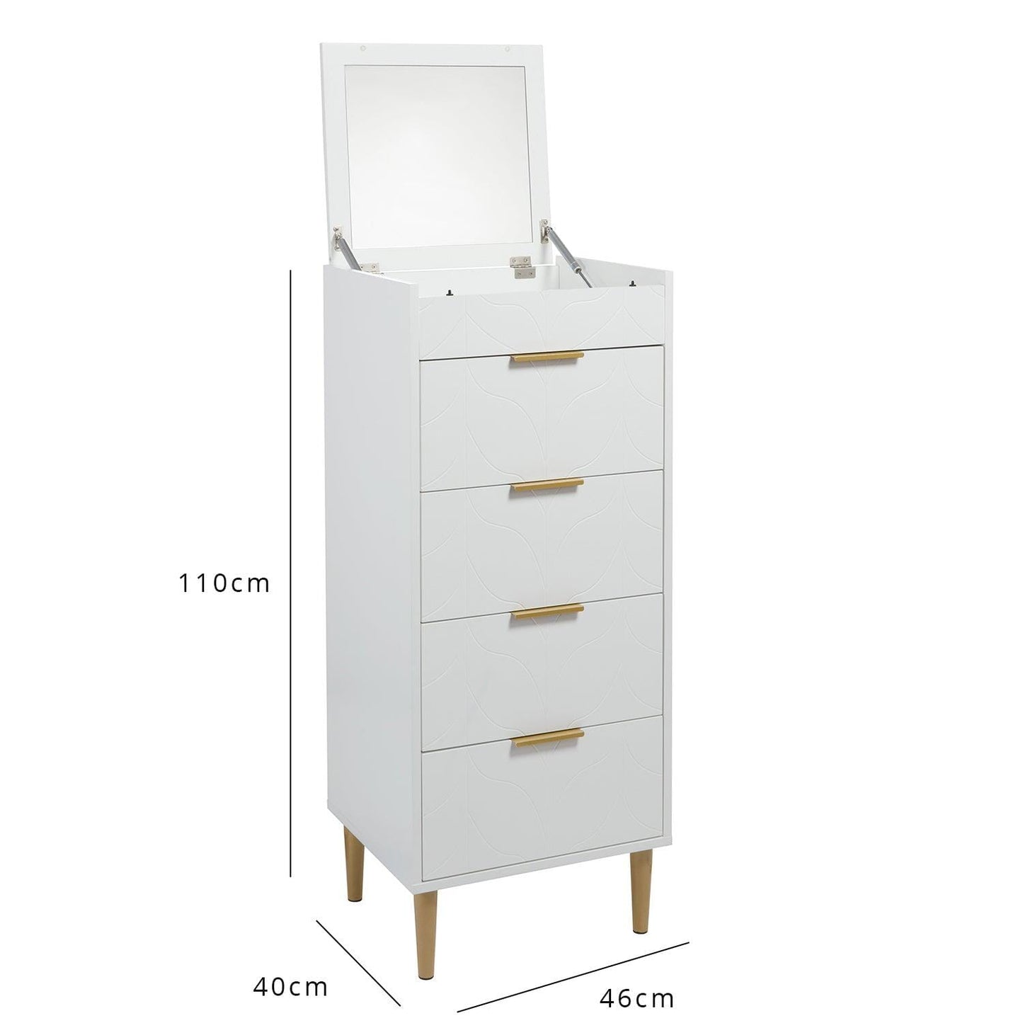 Gloria Wardrobe & Drawers Set - 4 Over 4 Chest of Drawers - White