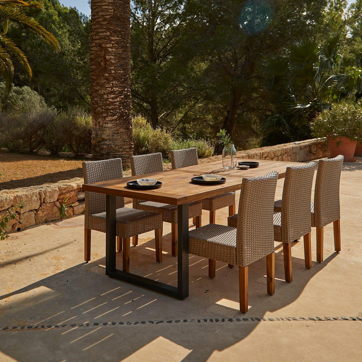 Hali Table With 6 Oliver Dining Chairs - 175cm - Laura James