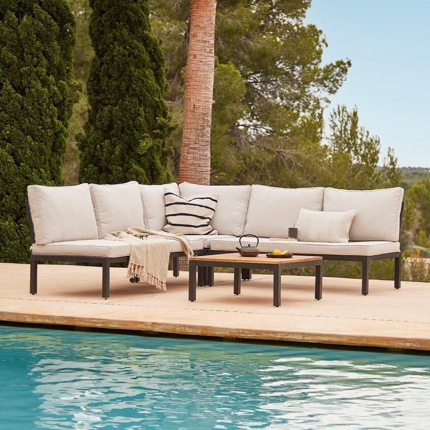 Halston Garden Corner Sofa Set - Black - Laura James