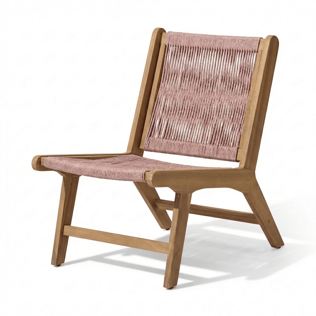 Seren Pink Rope Occasional Garden Chair - Laura James