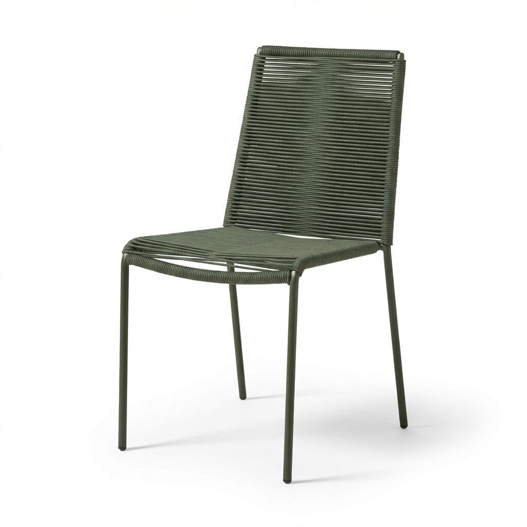 Ryder Khaki Green Rope Garden Chairs - Set of 2 - Laura James
