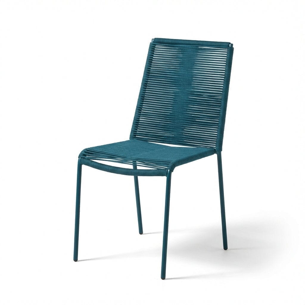 Ryder Teal Rope Garden Chairs - Set of 2 - Laura James