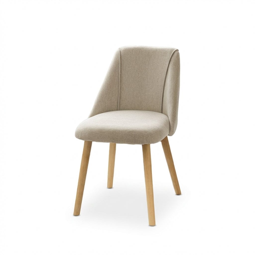 Freya Sand Dining Chairs - Set of 2 - Pale Oak Legs - Laura James