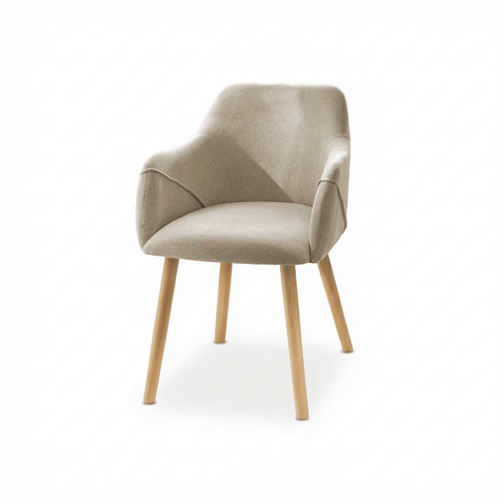 Freya Sand Armchairs - Set of 2 - Pale Oak Legs - Laura James