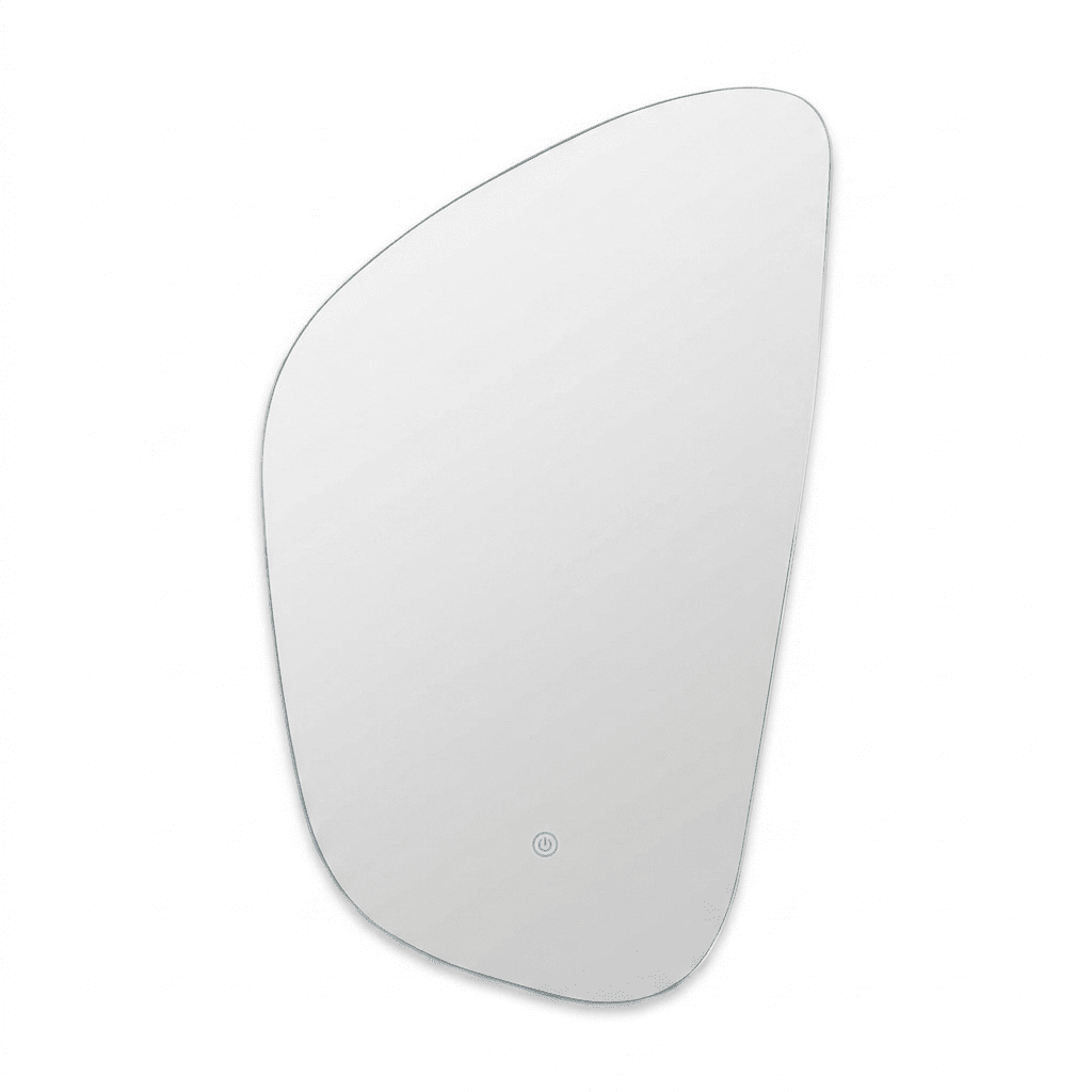 Alder 86x52cm Glass LED Pebble Mirror - Frameless - Laura James