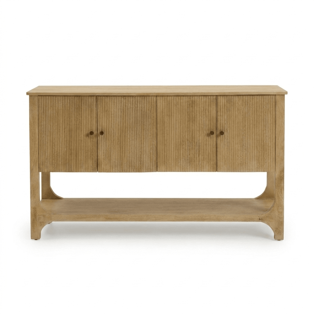 Jade 4 Door Sideboard - Chalked Mango Wood - Laura James