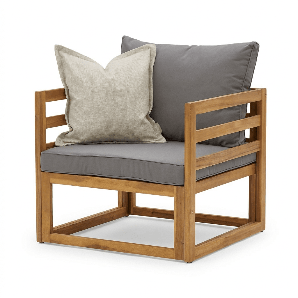 Rowan Wooden Garden Armchair - Laura James