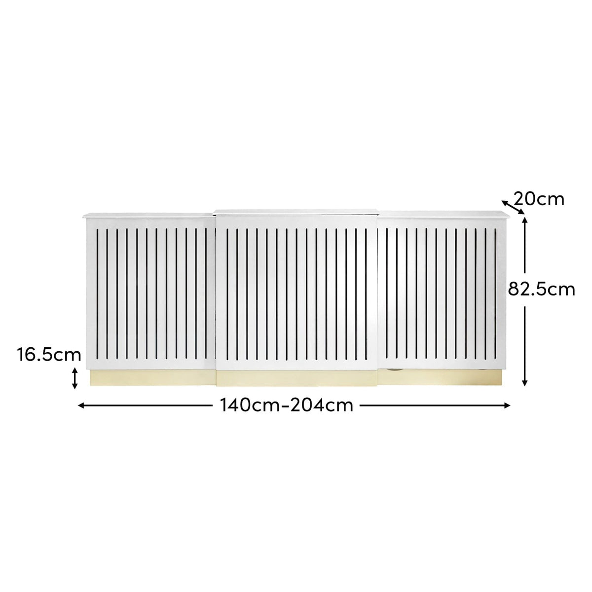 Iliana Extending Radiator Cover - Snow White - Laura James
