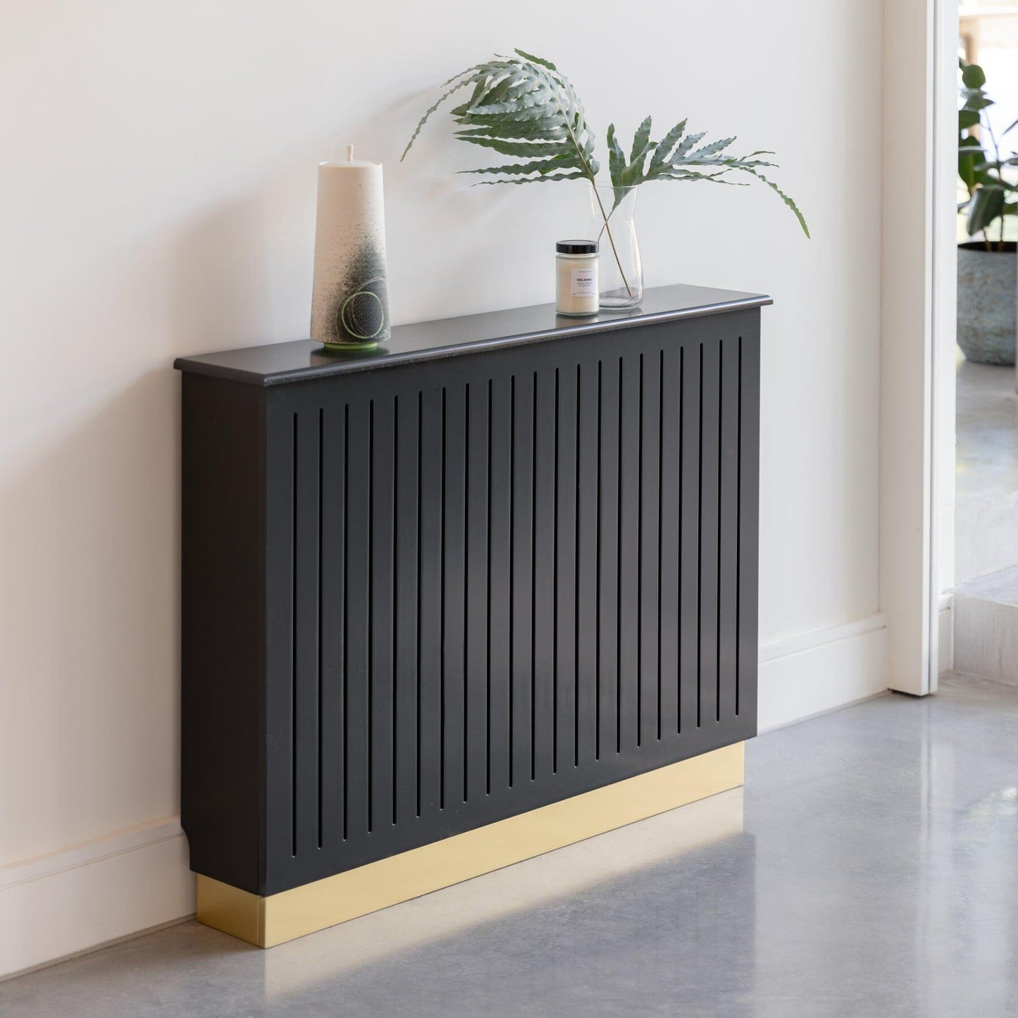 Iliana Medium Radiator Cover in Charcoal Grey - Laura James