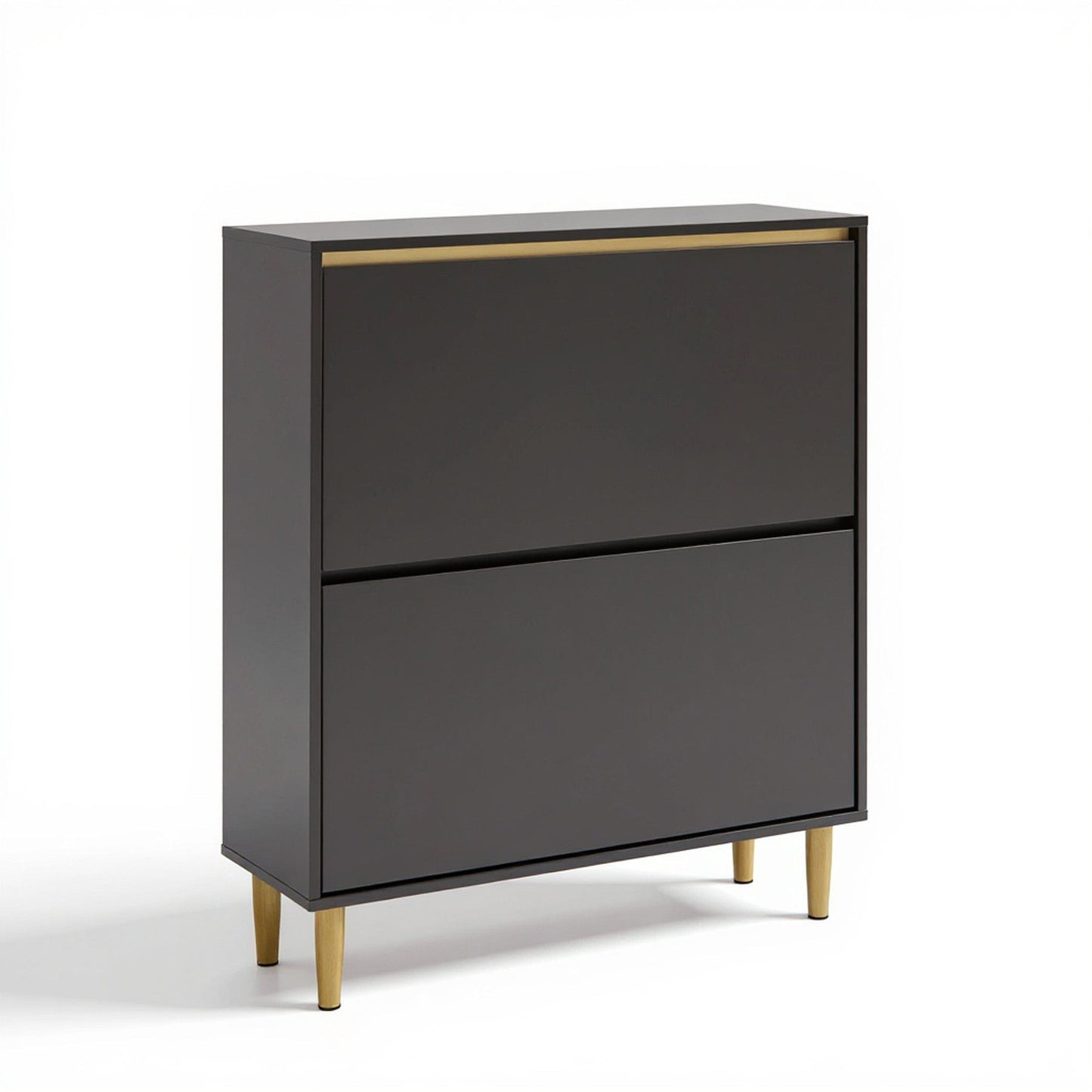 Iliana Shoe Cabinet - 2 Door - Charcoal Grey