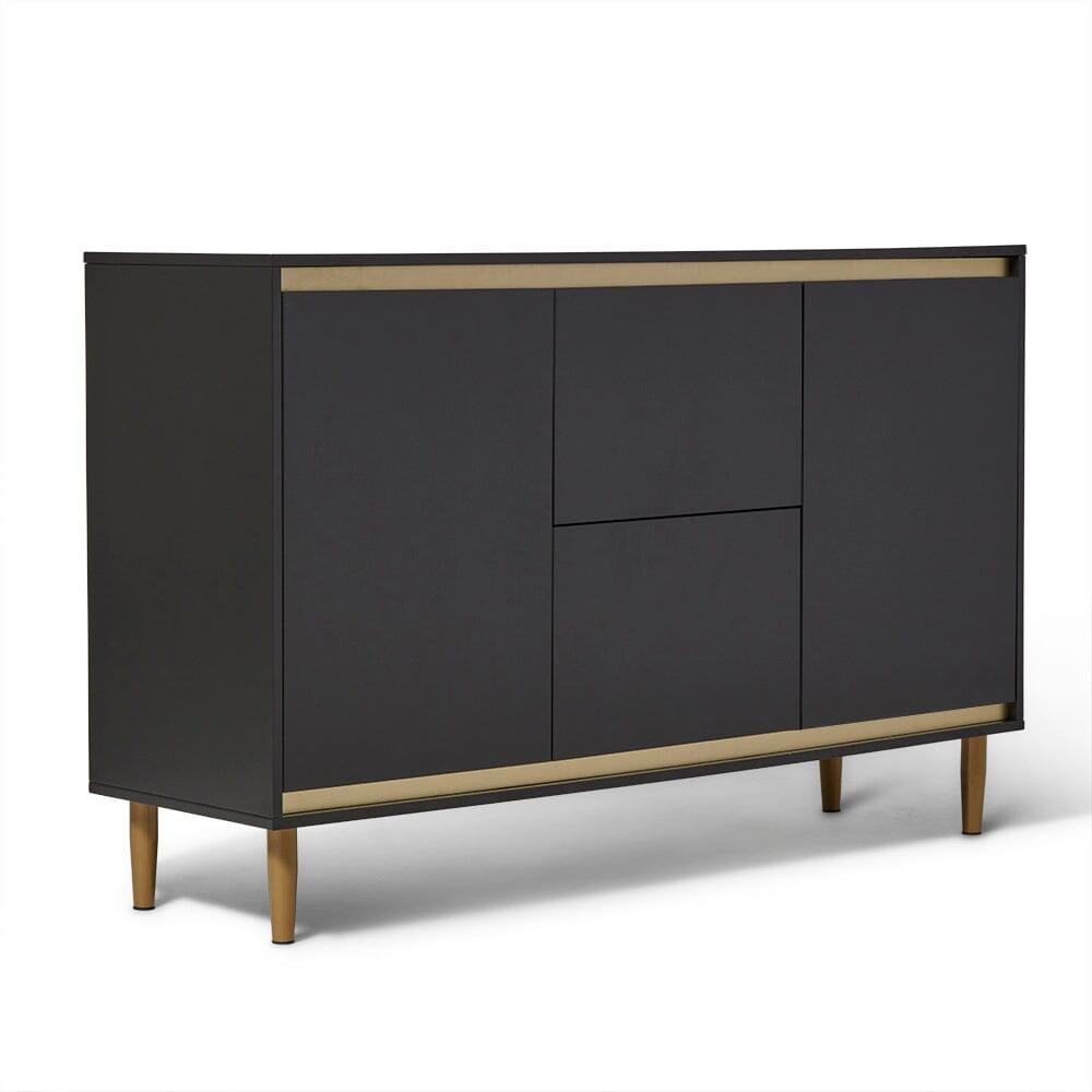 Iliana Charcoal Grey 2 Door 2 Drawer Sideboard - Laura James