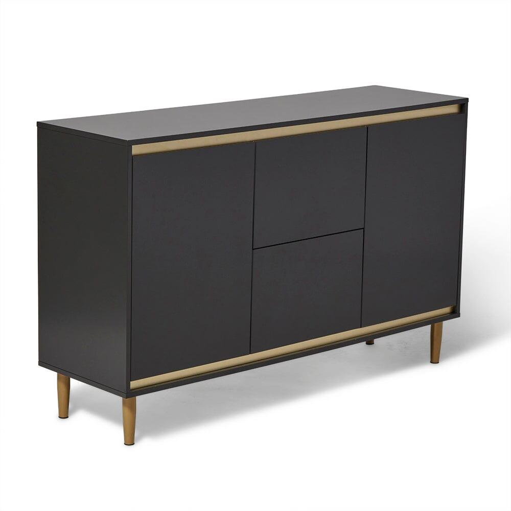 Iliana Charcoal Grey 2 Door 2 Drawer Sideboard - Laura James