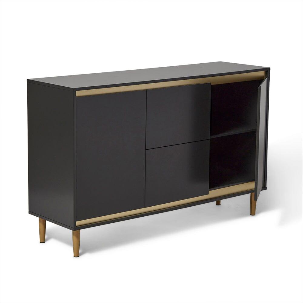 Iliana Charcoal Grey 2 Door 2 Drawer Sideboard - Laura James