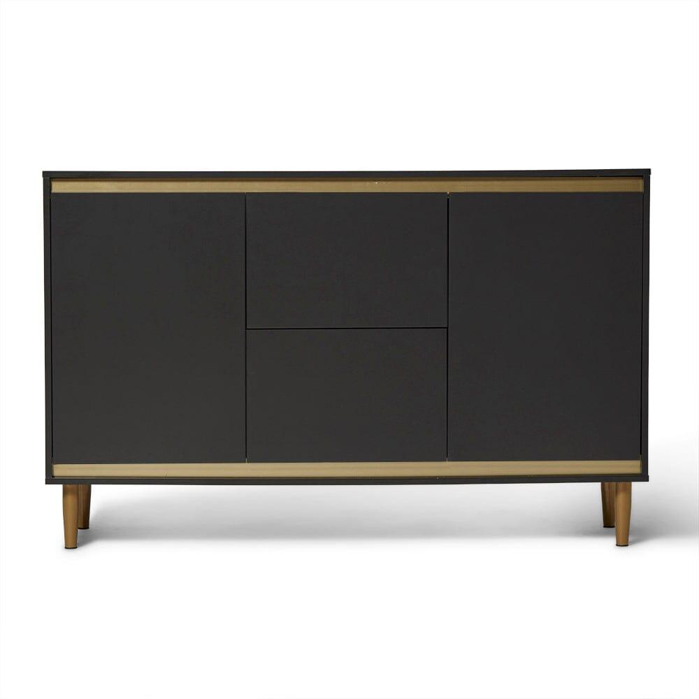 Iliana Charcoal Grey 2 Door 2 Drawer Sideboard - Laura James
