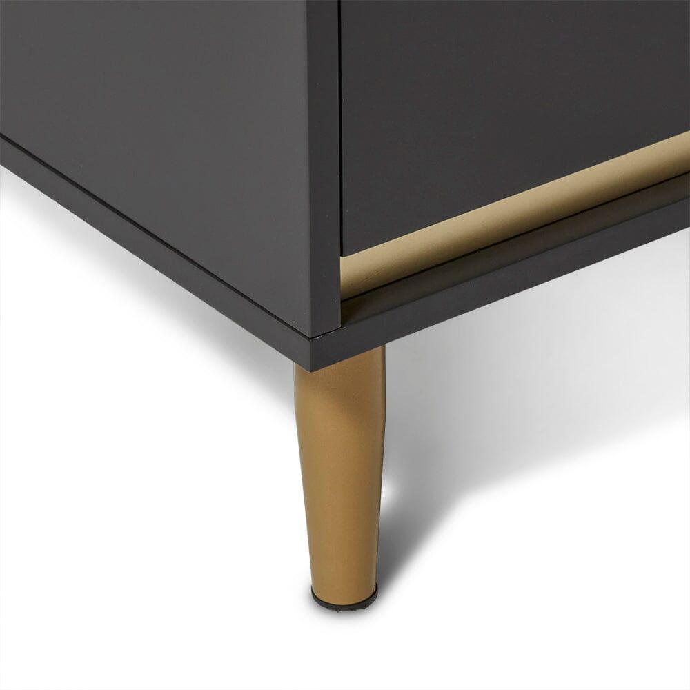Iliana Charcoal Grey 2 Door 2 Drawer Sideboard - Laura James