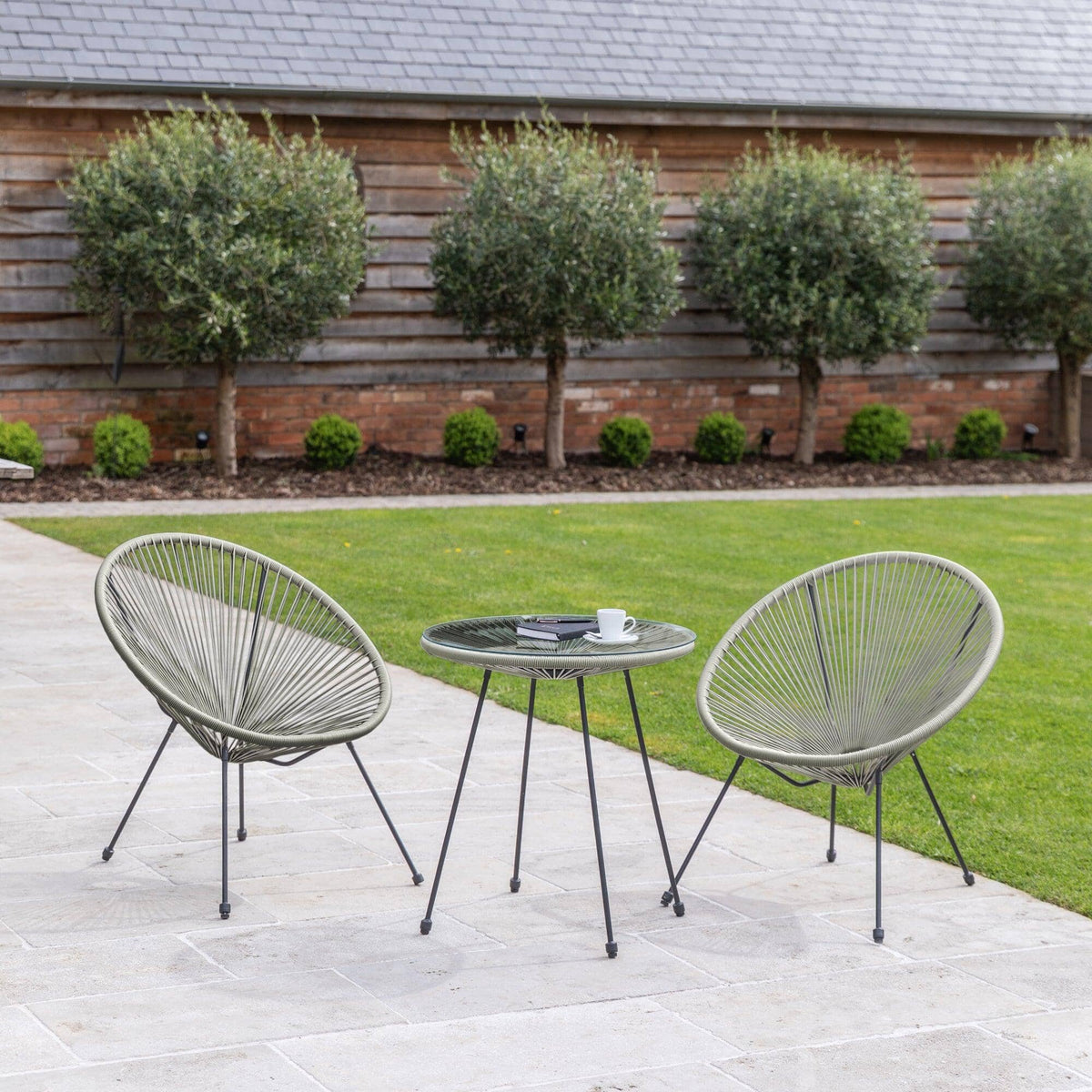 Indra String Bistro Set - grey - Laura James