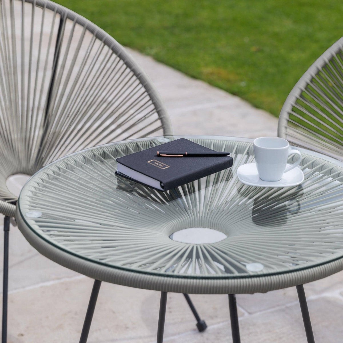 Indra String Bistro Set - grey - Laura James