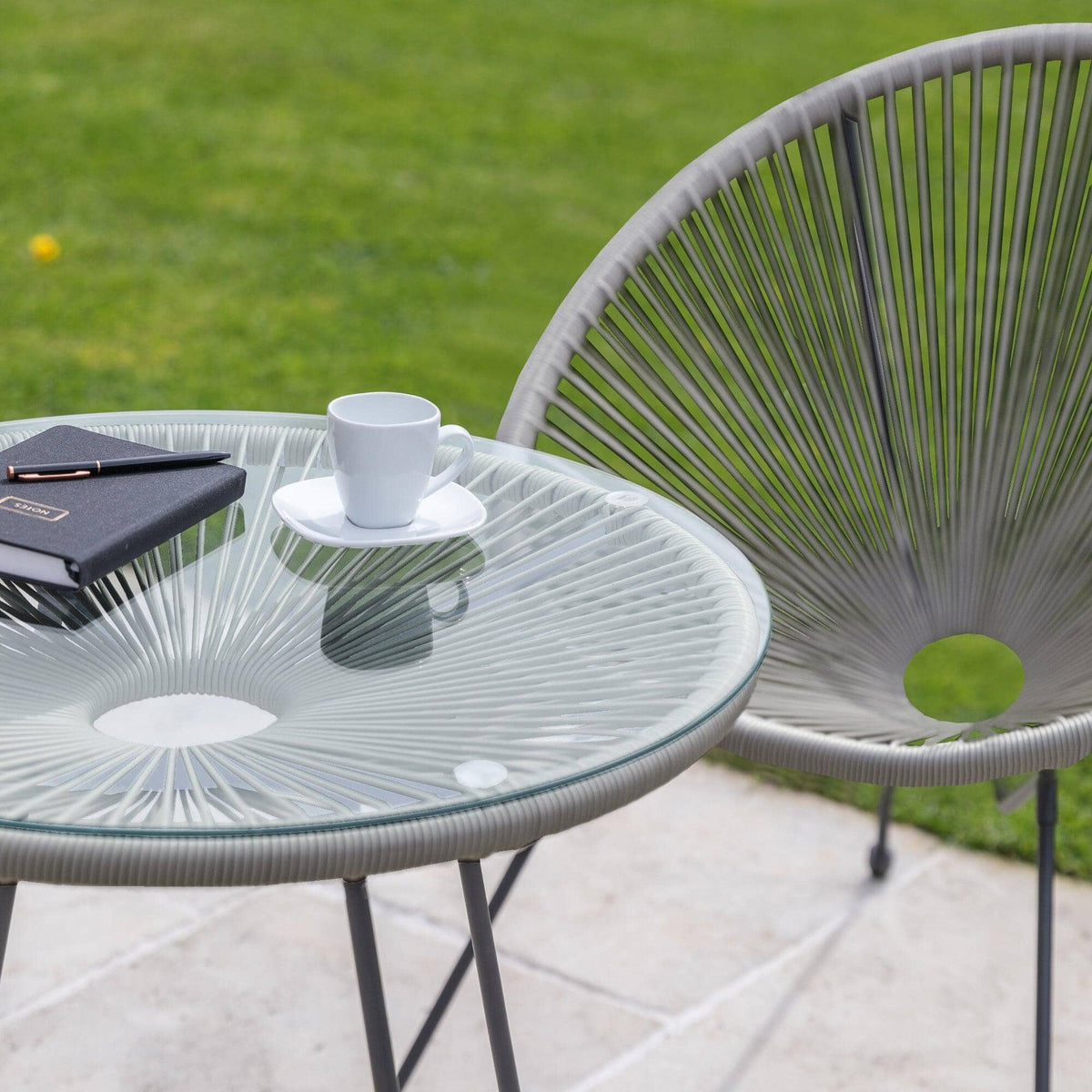 Indra String Bistro Set - grey - Laura James