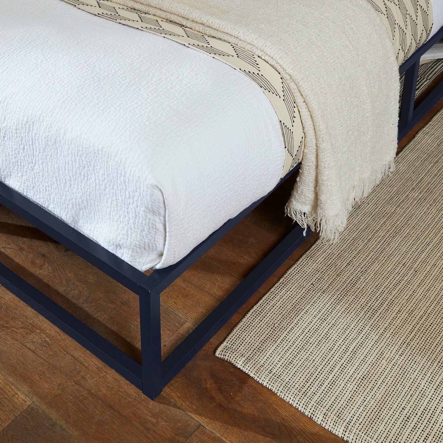 Indy Blue Metal Frame Double Bed - Laura James