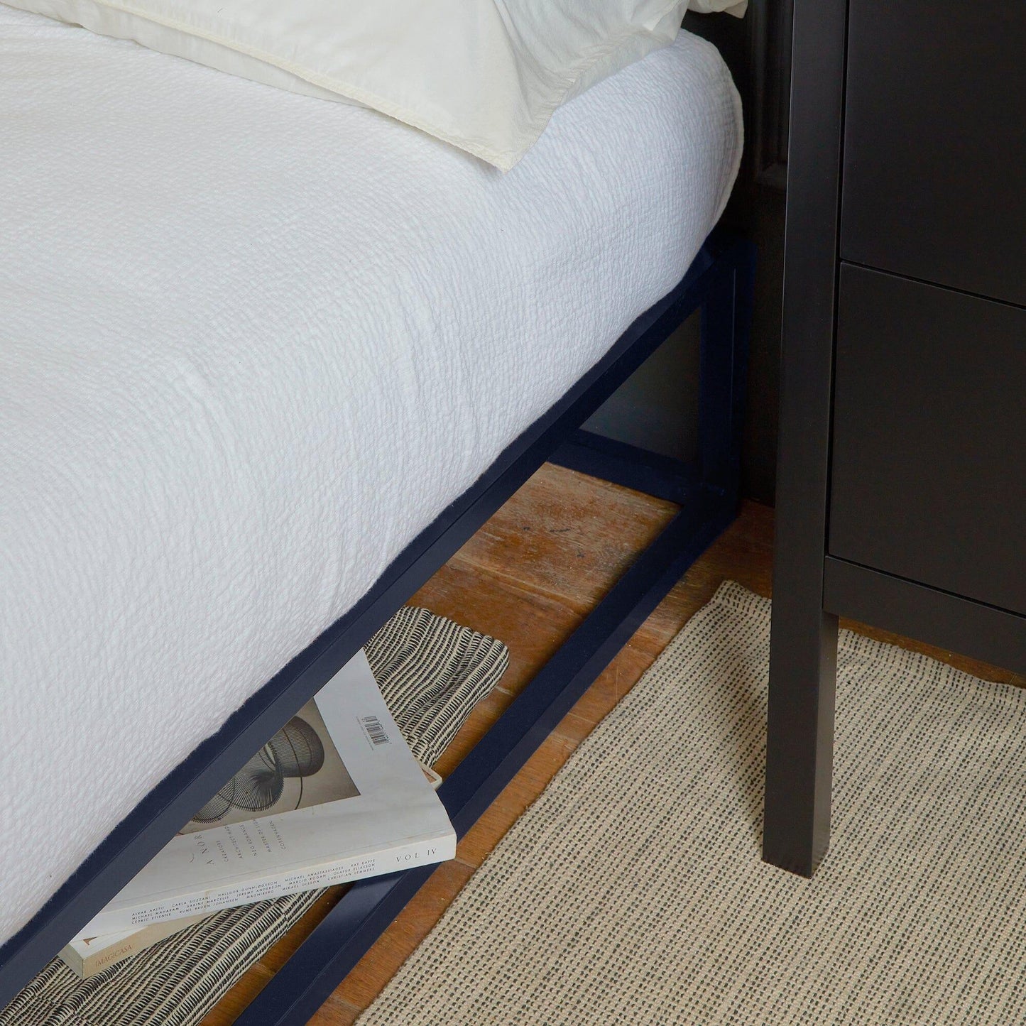 Indy Blue Metal Frame Double Bed - Laura James