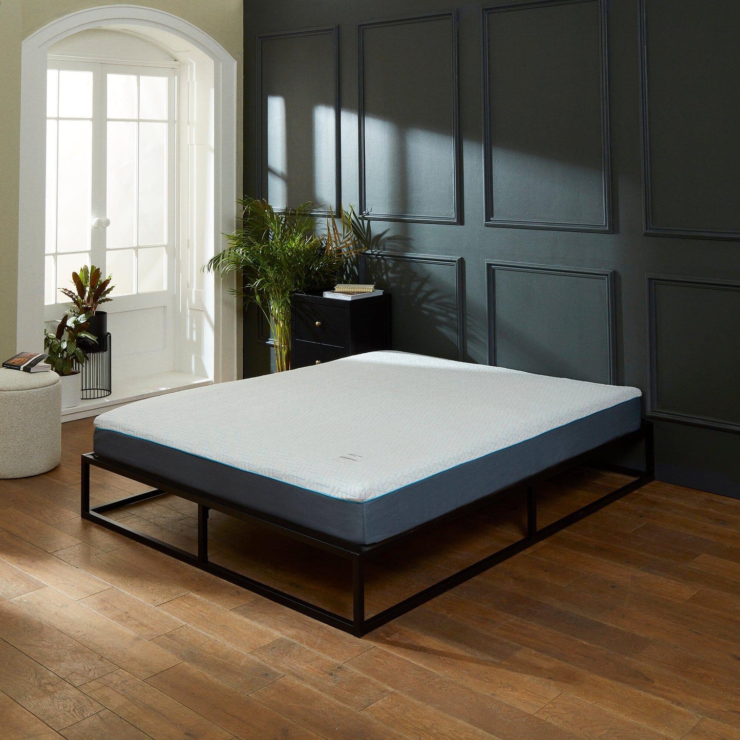 Indy King Size Platform Bed - Black Metal - Laura James