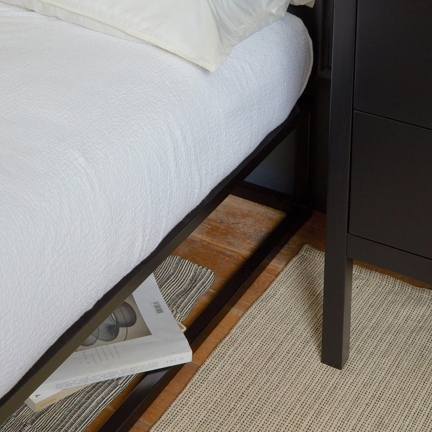 Indy King Size Platform Bed - Black Metal - Laura James