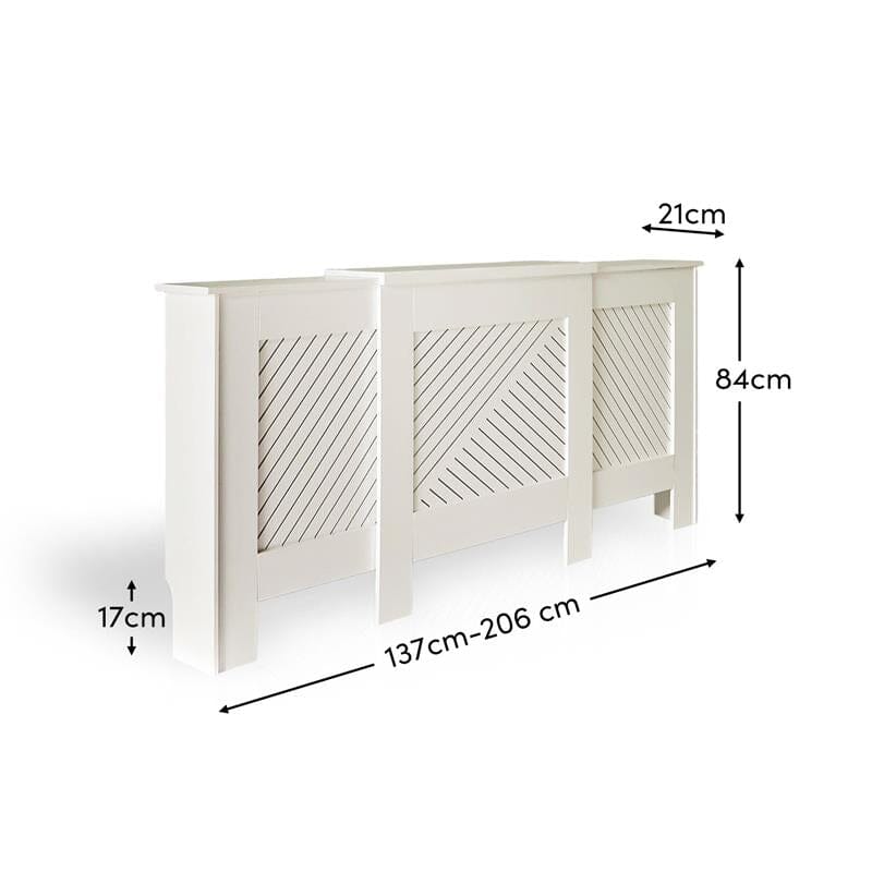 Jack Extending Radiator Cover - White - Laura James