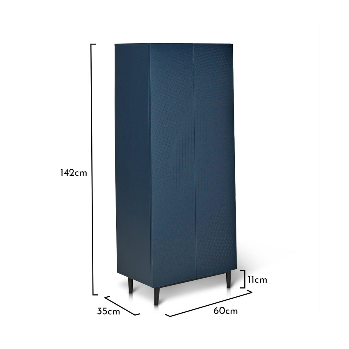 Jack shoe cabinet - geometric - blue - Laura James