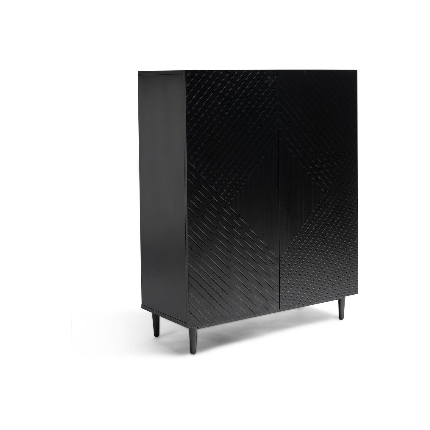 Jack small shoe cabinet - geometric - black - Laura James