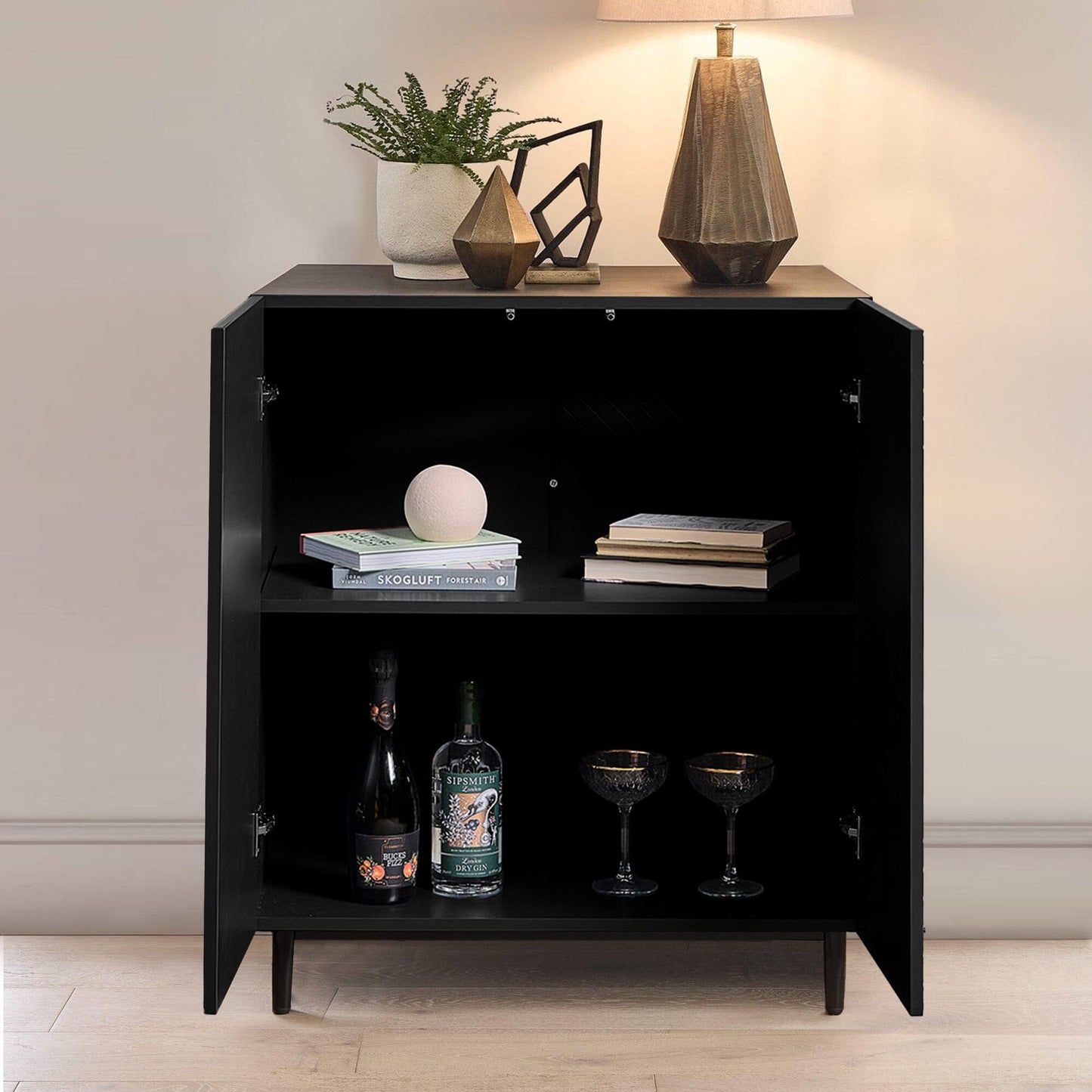 Jack 2 Door Small Sideboard - Geometric Black - Laura James