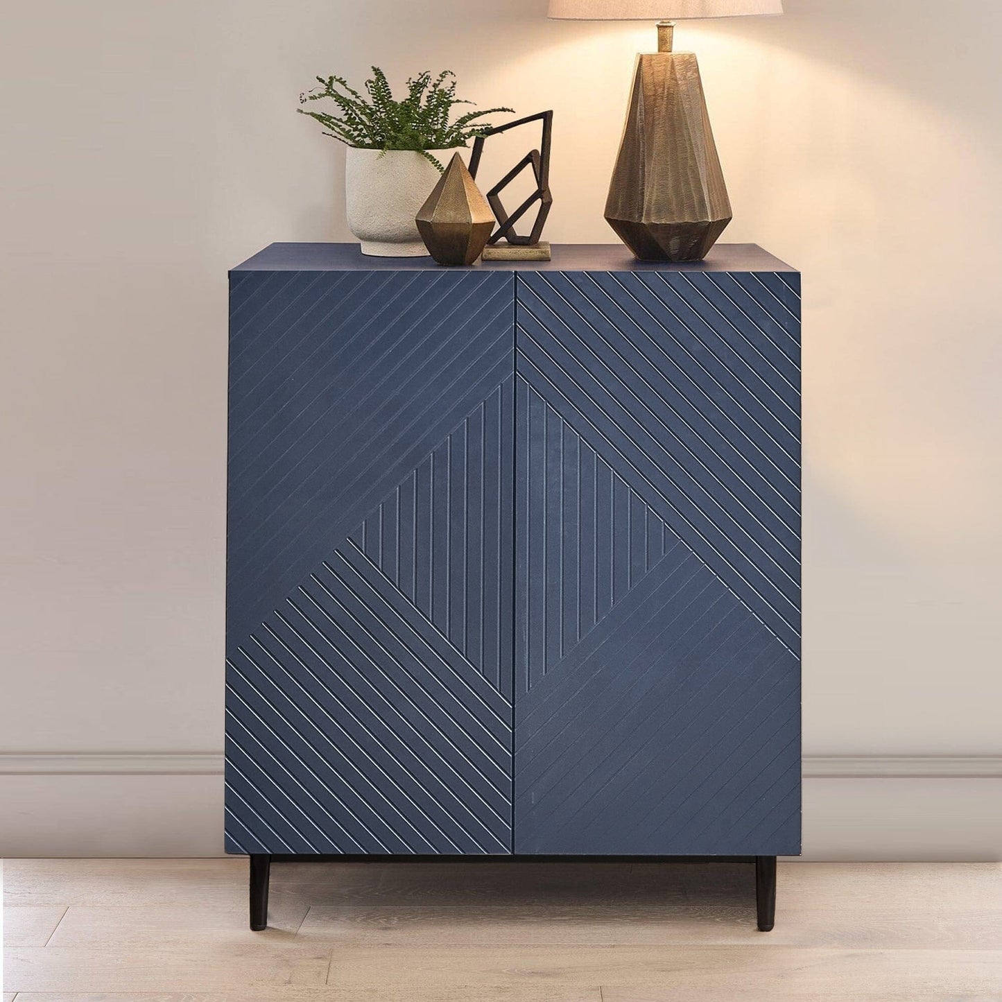 Jack small sideboard - geometric - blue - Laura James