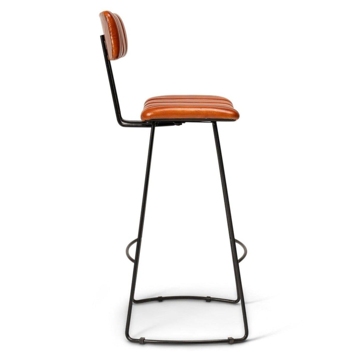 Jayden Tan Leather Bar Stool
